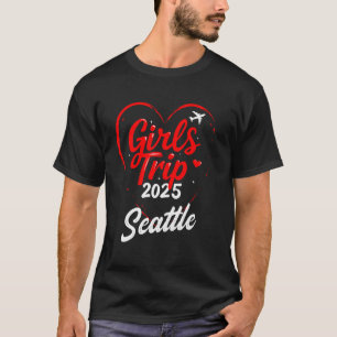 T-shirt Voyage Filles Seattle 2025 Vacances Week-end Anniv