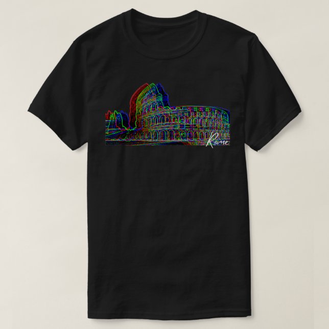 T-shirt Voyage Italie Rome Colisée, Souvenir italien Cadea (Design devant)