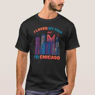 T-shirt Voyage J'Aimais Mon Voyage À Chicago Airplane Tour