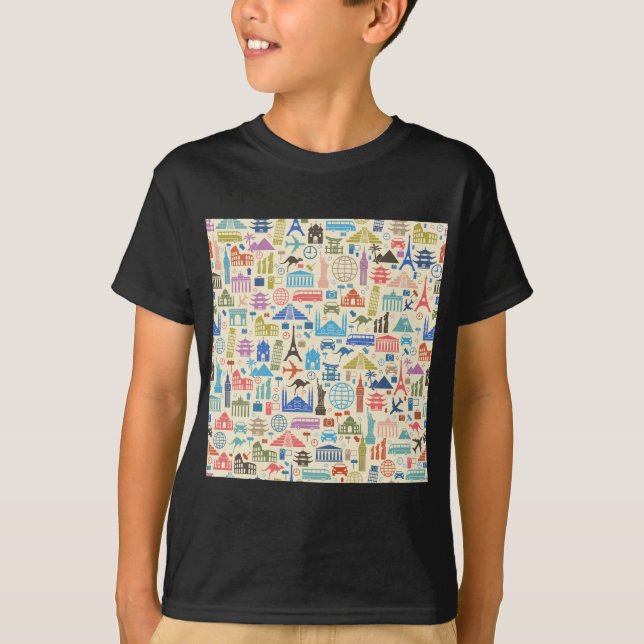 T-shirt voyage mondial (Devant)