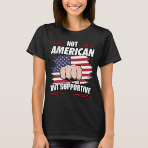 T-shirt Voyage non américain mais de soutien touristique U