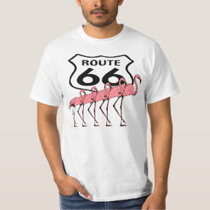 T-shirt Voyage par la route iconique et Flamants roses de