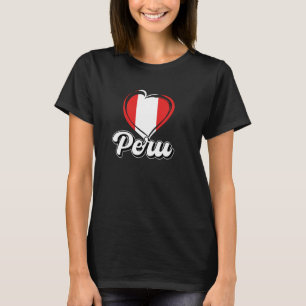 T-shirt Voyage Patrimoine Aimer Drapeau péruvien Pérou