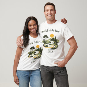 T-shirt Voyage personnalisé de réunion de famille Montagne