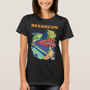 T-Shirt Voyage Rétro Besançon France Paysage Urbai