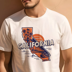 T-shirt Voyage Rétro Graphique Iconique Californie