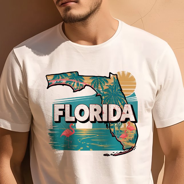 T-shirt Voyage Rétro Iconique Floride Graphique (Créateur téléchargé)