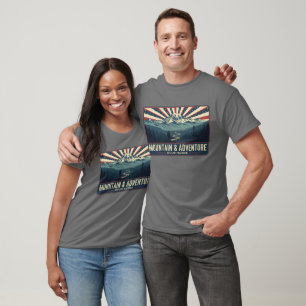 T-shirt Voyage Rétro Patriotique Alpin Scénique Explorateu