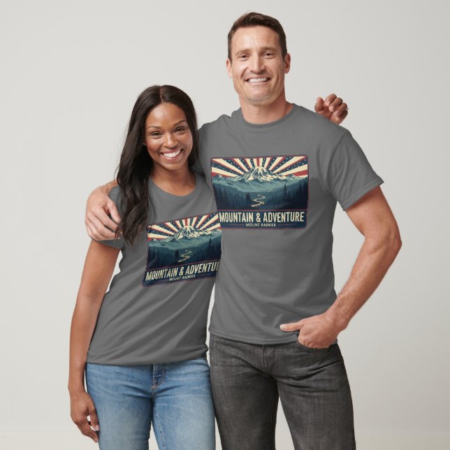 T-shirt Voyage Rétro Patriotique Alpin Scénique Explorateu (Unisexe)