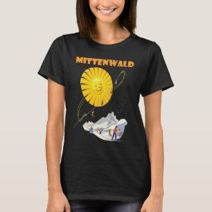 T-Shirt Voyage Rétro Soleil des Alpes de Mittenwal