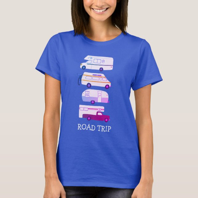 T-shirt VOYAGE ROUTIER Campervan vanlife RV Trailer PERSON (Devant)