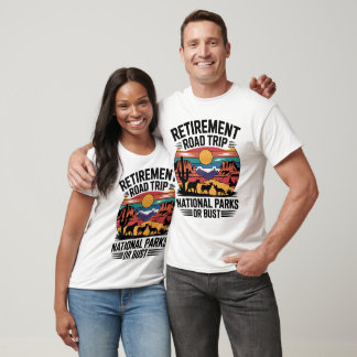T-shirt Voyage routier d'aventure de retraite dans les par