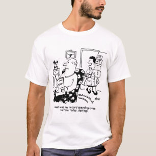 T-shirt Voyage shopping. Enregistrez les dépenses. Dépasse