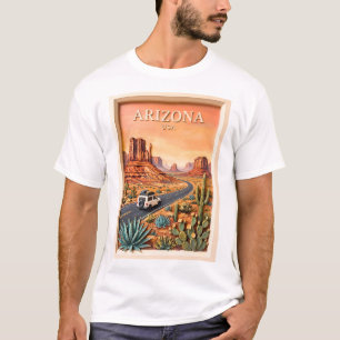 T-shirt Voyage sur la route vintage de l'Arizona Monument