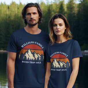 T-shirt Voyage sur mesure Mountain Sunset Family Réunion