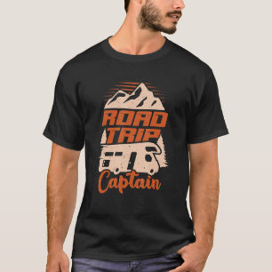 T-shirt Voyage sur route Capitaine RV Camping Lover