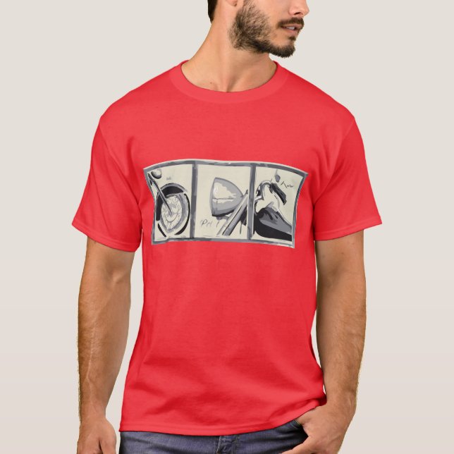 T-shirt Voyage Tic de moto (Devant)