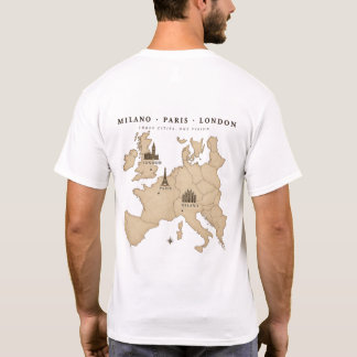 T-Shirt Voyage Villes Européennes à l'Ancienne