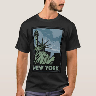 T-shirt voyage vintage de New York Etats-Unis Etats-Unis