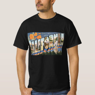 T-shirt Voyage Vintage, Salutations de Californie Pavots