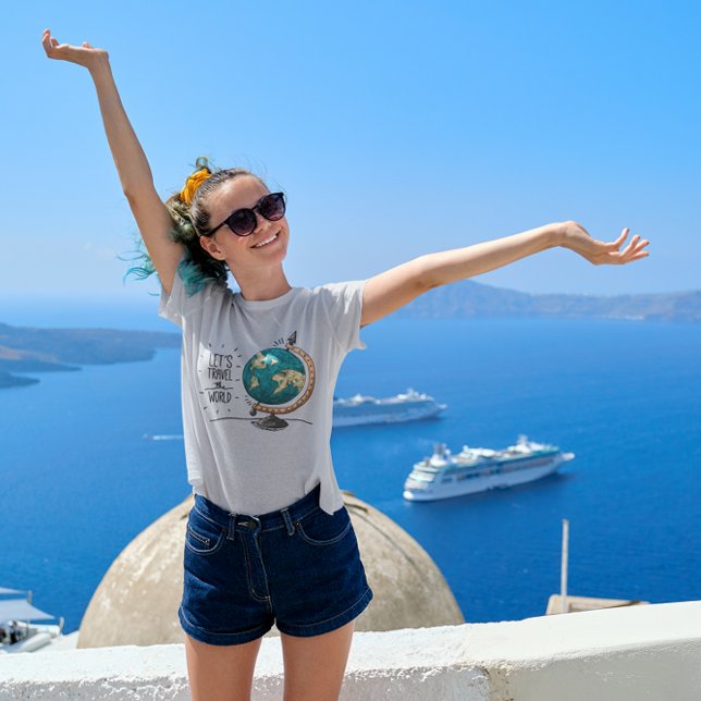 T-shirt Voyageons l'aventure graphique mondiale (Créateur téléchargé)