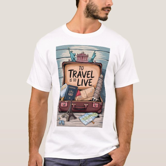 T-shirt Voyager, c'est vivre (Devant)