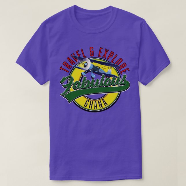 T-shirt Voyager explorer le fabuleux Ghana (Design devant)