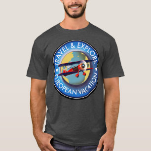 T-shirt Voyager Explorer Les Vacances Européennes