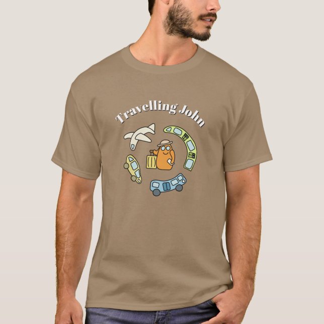 T-shirt Voyager mignon monstre (Devant)