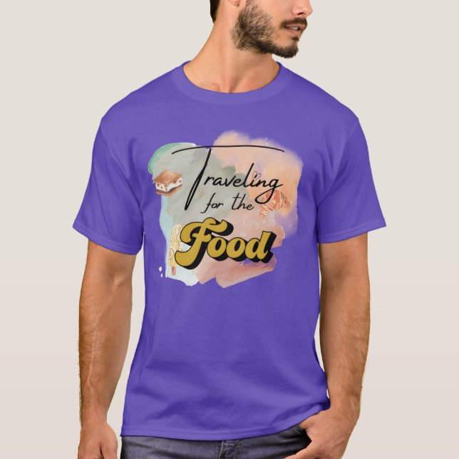 T-shirt Voyager pour la nourriture vintage (Devant)