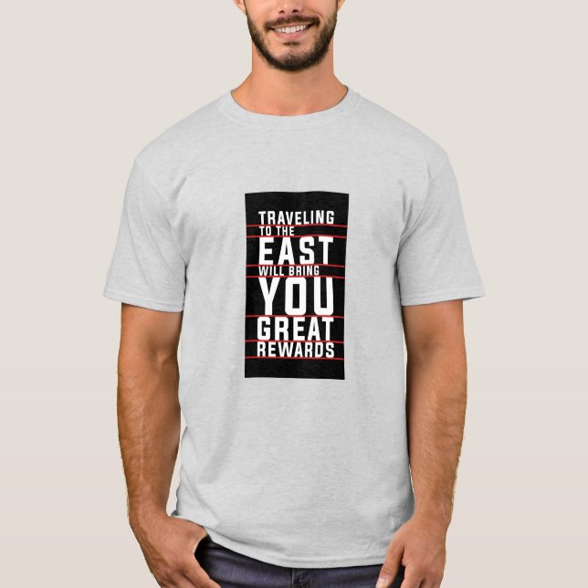 T-shirt Voyager vers l'Est (Devant)