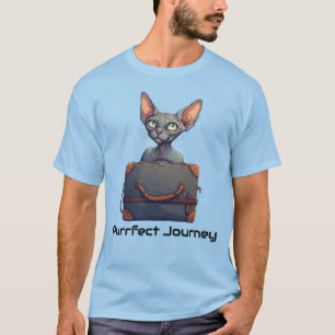 T-shirt Voyageur Chat Mignon – Cadeau pour les Amateurs de