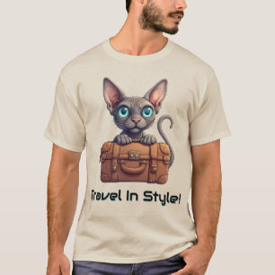 T-shirt Voyageur Chat Mignon – Cadeau pour les Amateurs de