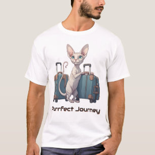 T-shirt Voyageur Chat Mignon – Cadeau pour les Amoureux de