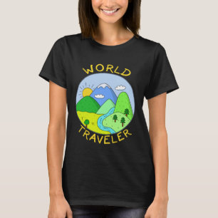 T-shirt Voyageur Dans Le Monde Partout Dans Le Monde Tr