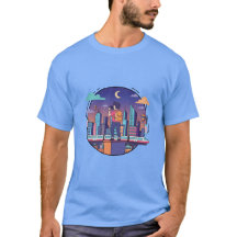 Voyageur de nuit dans la ville