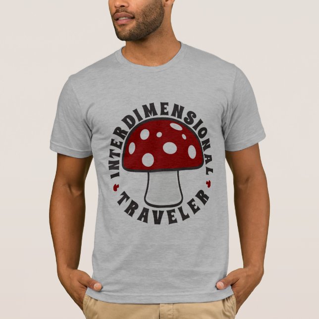 T-shirt Voyageur d'Interdimensional - champignons (Devant)