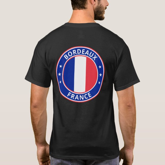 T-shirt Voyageur mondial - Ville, France (Modifier) T-shir (Dos)