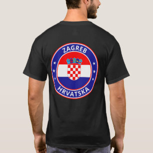 T-shirt Voyageur mondial - Zagreb, Hrvatska Croatie