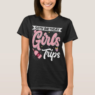 T-shirt Voyageur Vacances En Vol 50E Filles Anniversaire V