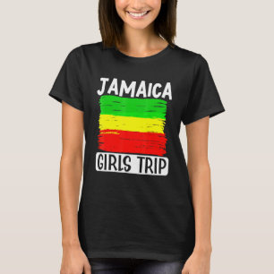 T-shirt Voyageur Vacances en vol Jamaïque Girls Trip Drape