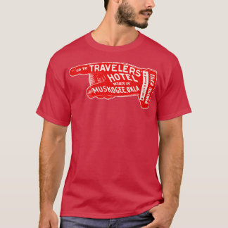 T-shirt Voyageurs défunts Hotel Muskogee Oklahoma Bagages