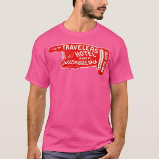 T-shirt Voyageurs défunts Hotel Muskogee Oklahoma Bagages