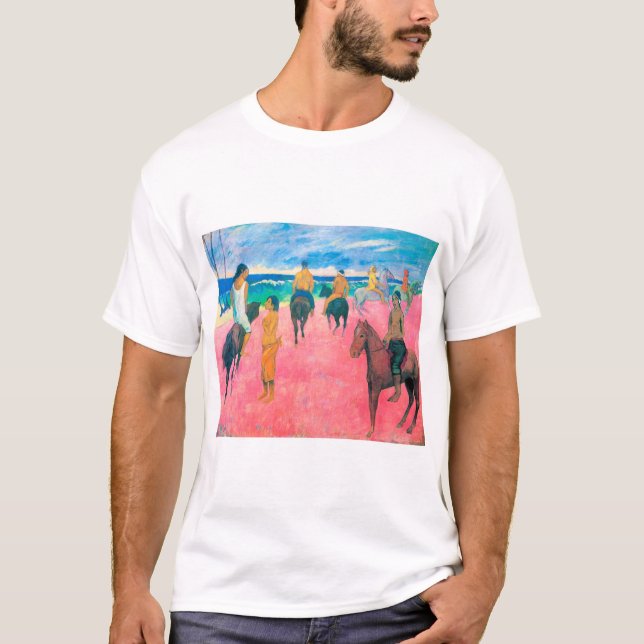 T-shirt Voyageurs sur la plage, Gauguin (Devant)