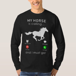 T-shirt Voyagez dans l'aventure : Mon cheval est en train