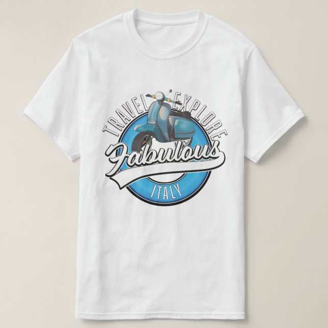 T-shirt Voyagez et explorez la fabuleuse Italie  (Design devant)