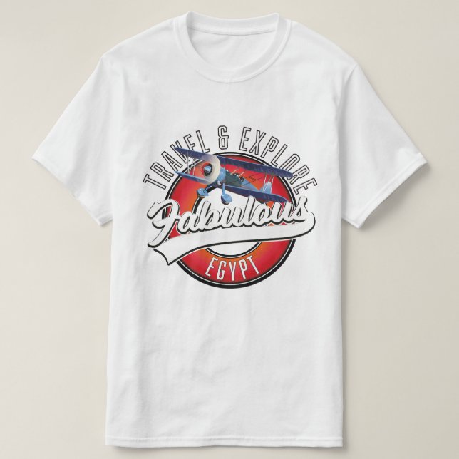 T-shirt Voyagez explorer le fabuleux logo de l'Egypte. (Design devant)