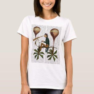 T-shirt Voyagez un ballon à air chaud de Lune de La