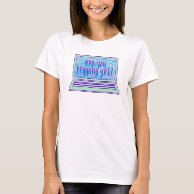 T-shirt Voyagez-vous encore holographique (Devant)