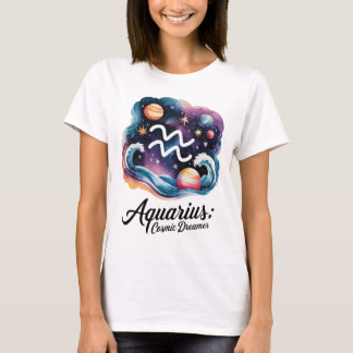 T-shirt Voyant d'aquarelle Aquarius Cosmique Dreamer SIGNE